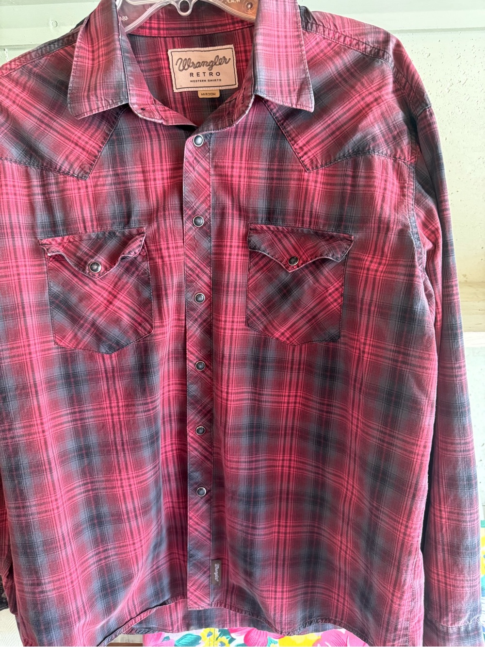 Wrangler Retro Men's Red Plaid Western Shirt XL